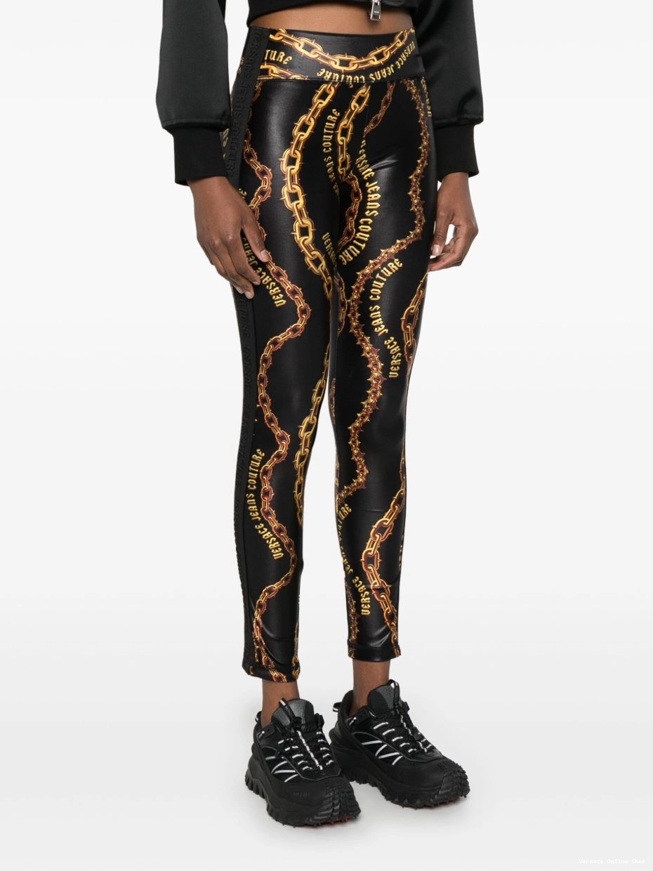 Cheap Versace Jeans chain-print leggings Women Couture 0814